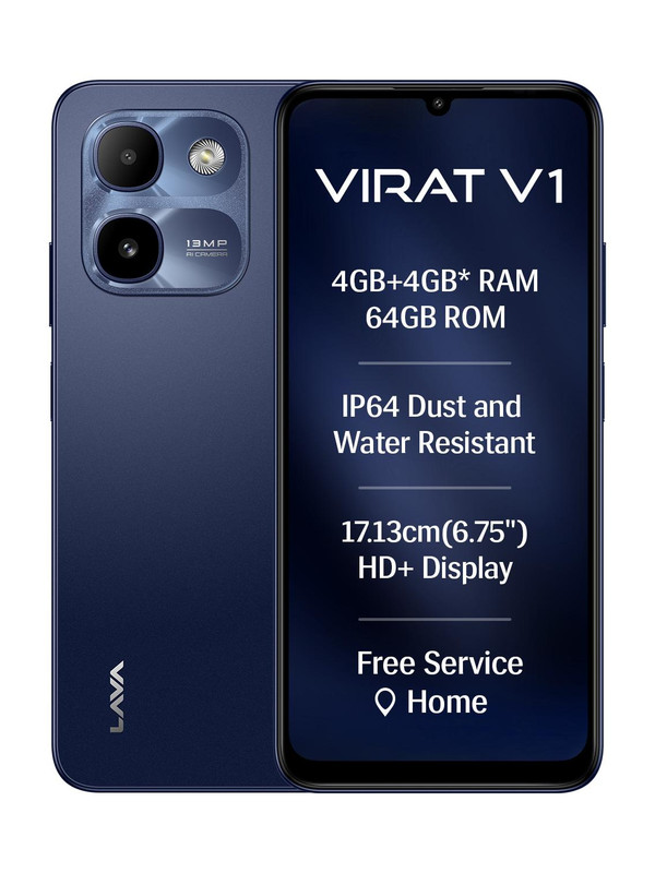 LAVA Virat V1 (Nilgiri Blue, 64 GB)(4 GB RAM)