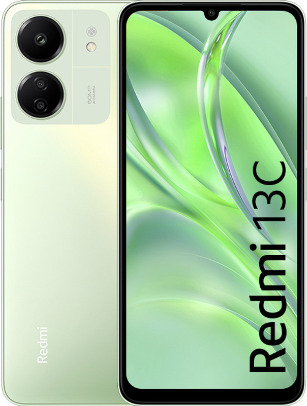 Redmi 13C (Starshine Green, 4GB RAM, 128GB Storage) | 90Hz Display | 50MP AI Triple Camera