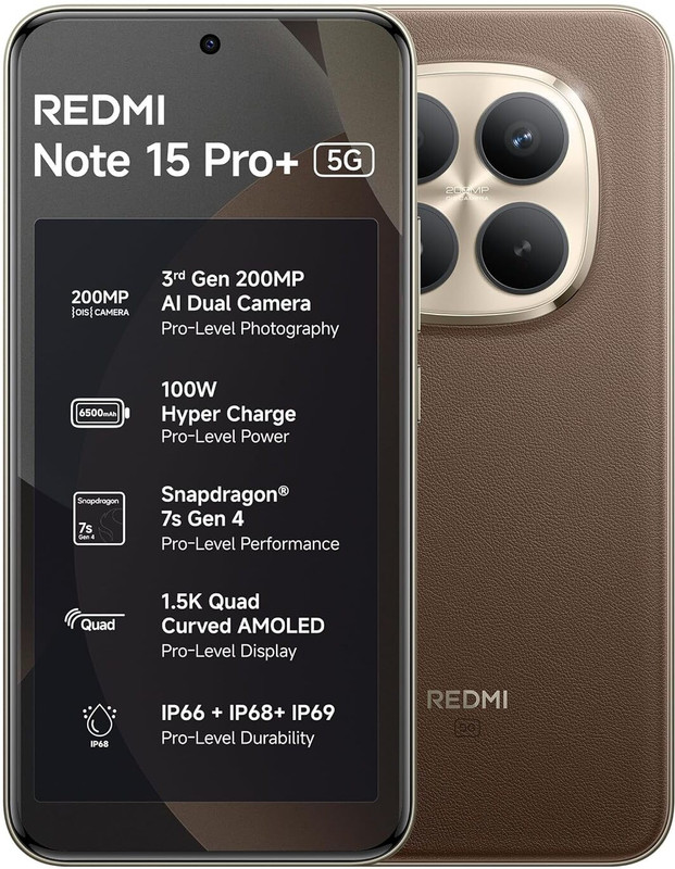 REDMI Note 15 Pro + 5G (Coffee Mocha, 256 GB)(12 GB RAM)