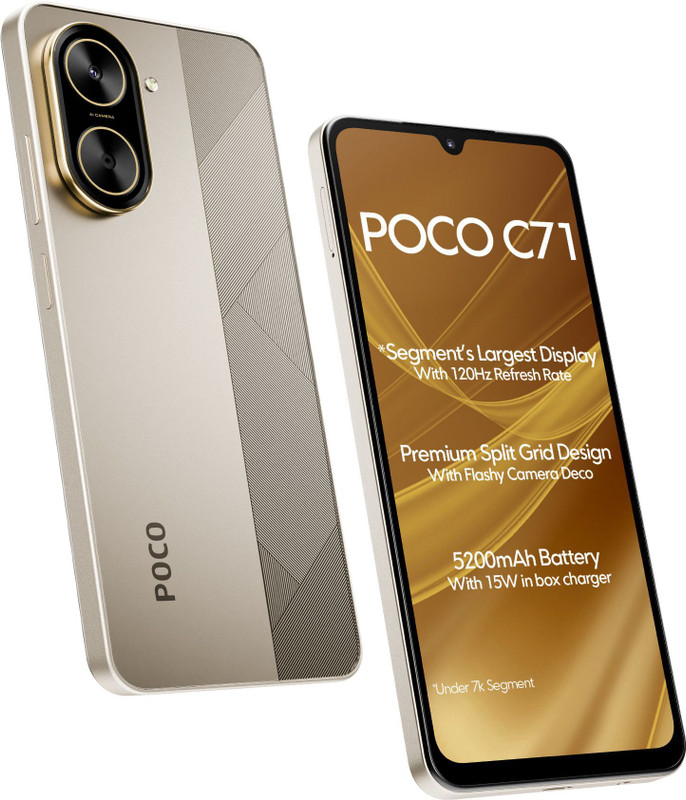 POCO C71 - Locked with Airtel Prepaid (Desert Gold, 64 GB)(4 GB RAM)