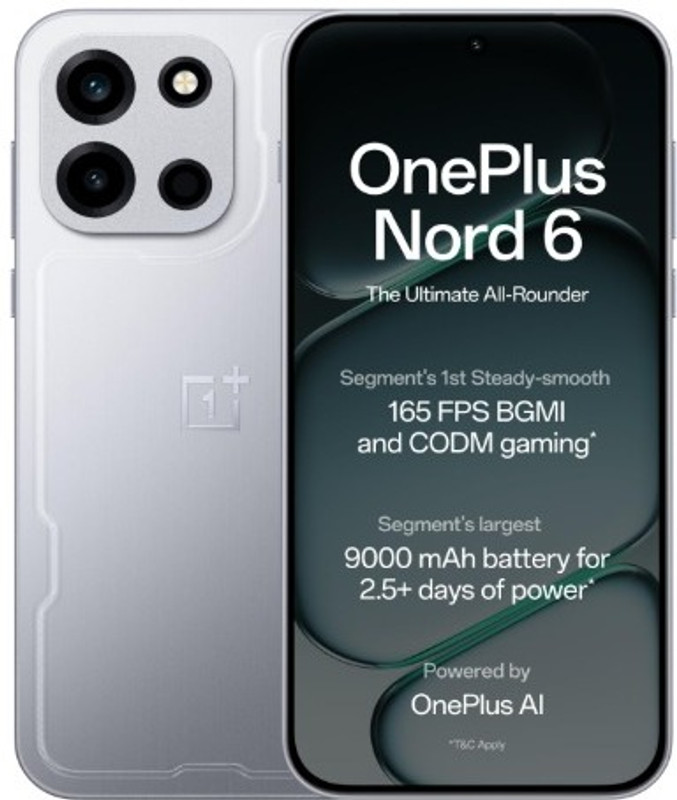 OnePlus Nord 6 (Quick Silver, 256 GB)(8 GB RAM)