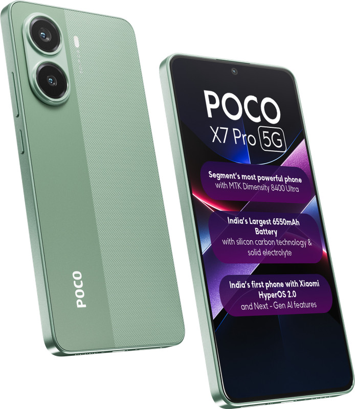 POCO X7 Pro 5G (Nebula Green, 256 GB)(8 GB RAM)