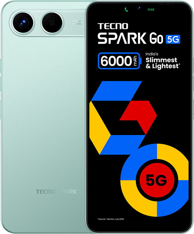 Tecno Spark Go 5G (Turquoise Green, 128 GB)(4 GB RAM)