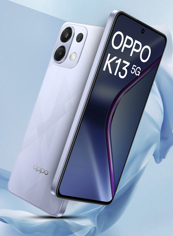 OPPO K13 5G with 7000mAh and 80W SUPERVOOC Charger In-The-Box (Icy Purple, 256 GB)(8 GB RAM)