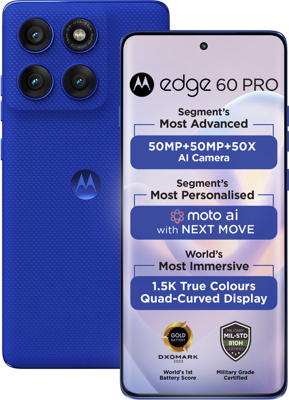 MOTOROLA Edge 60 Pro (Pantone Dazzling Blue, 256 GB)(8 GB RAM)
