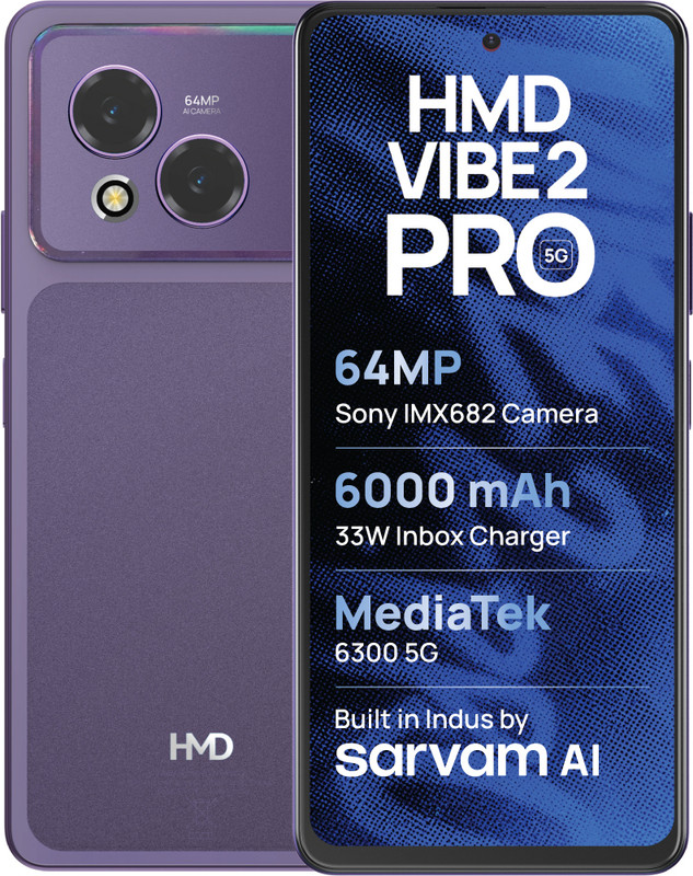 HMD Vibe2 Pro 5G (Cosmic Purple, 128 GB)(6 GB RAM)