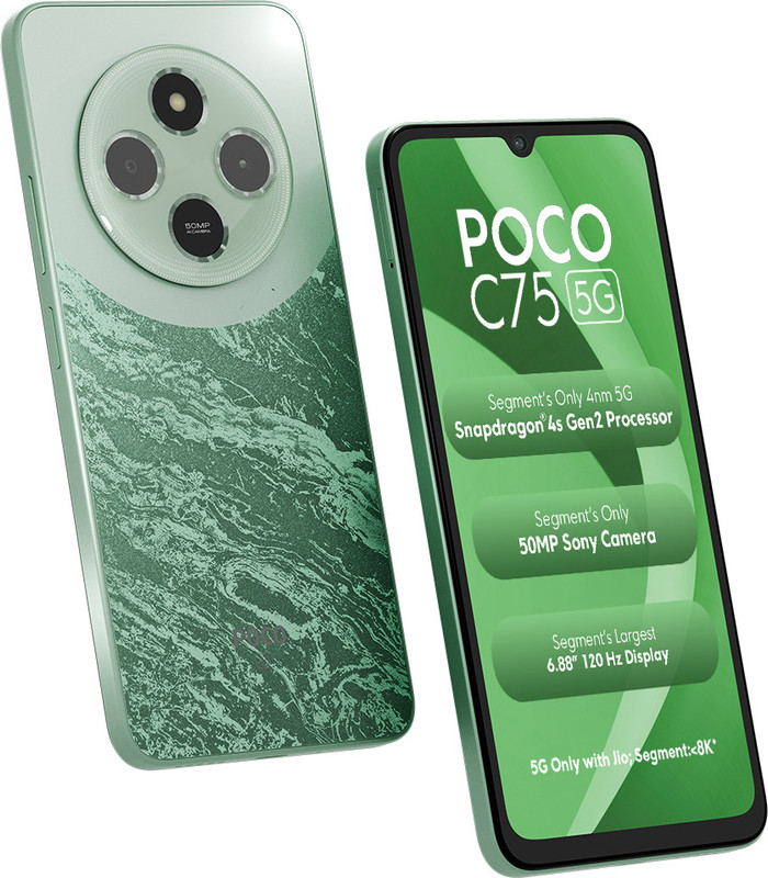POCO C75 5G (Enchanted Green, 128 GB)(4 GB RAM)