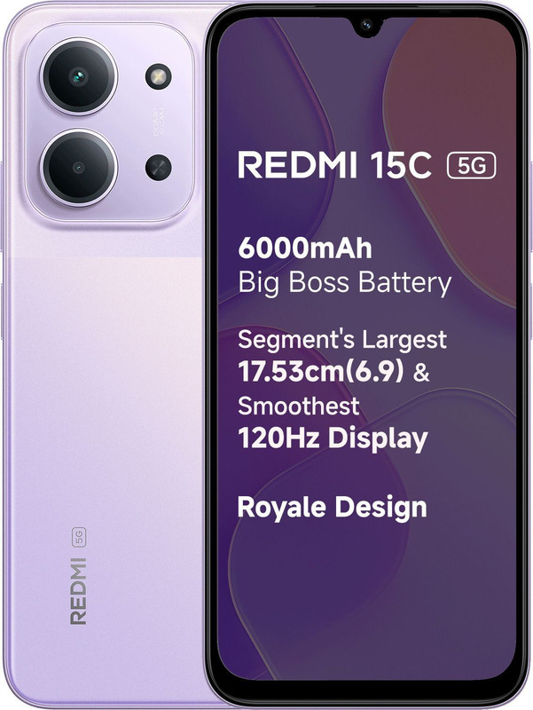 REDMI 15C 5G (Dusk Purple, 128 GB)(4 GB RAM)