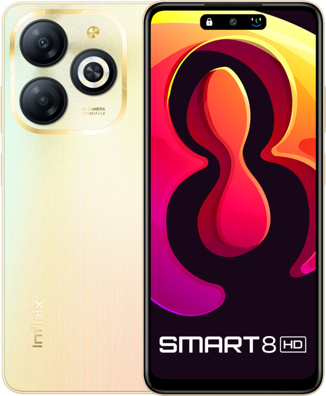 Infinix SMART 8 HD (Shiny Gold, 64 GB)(3 GB RAM)