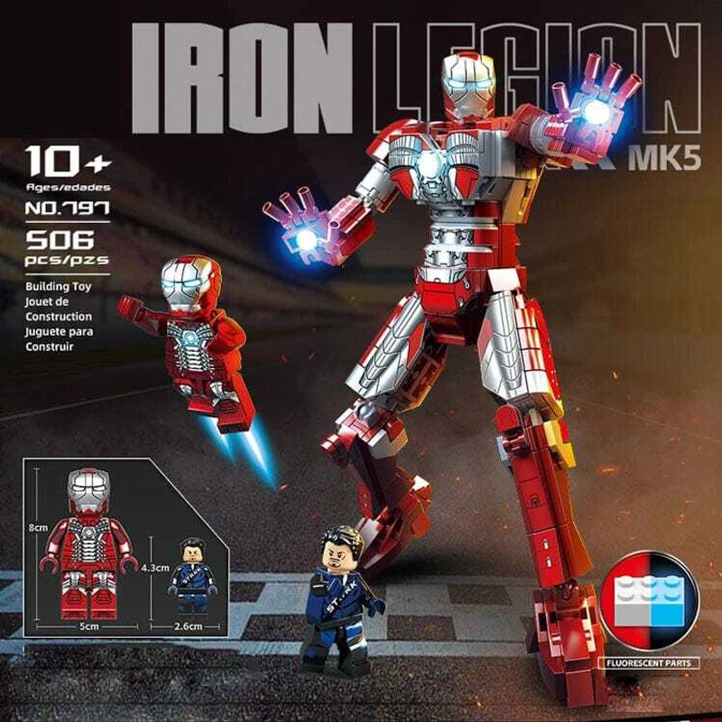 ZHASK All New Iron -Man Figure Building Set Toy for Kids [506 pcs] Model Building Kit