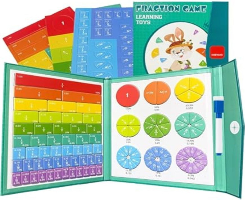 ELQORAX Fraction Book Learning Toy Model Building Kit