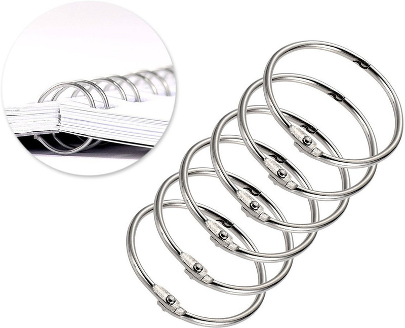 Kandle 10 Pcs 38MM Metal Iron Nickel Plated Binder Ring Book Ring Very Low Frequency Metal Detector