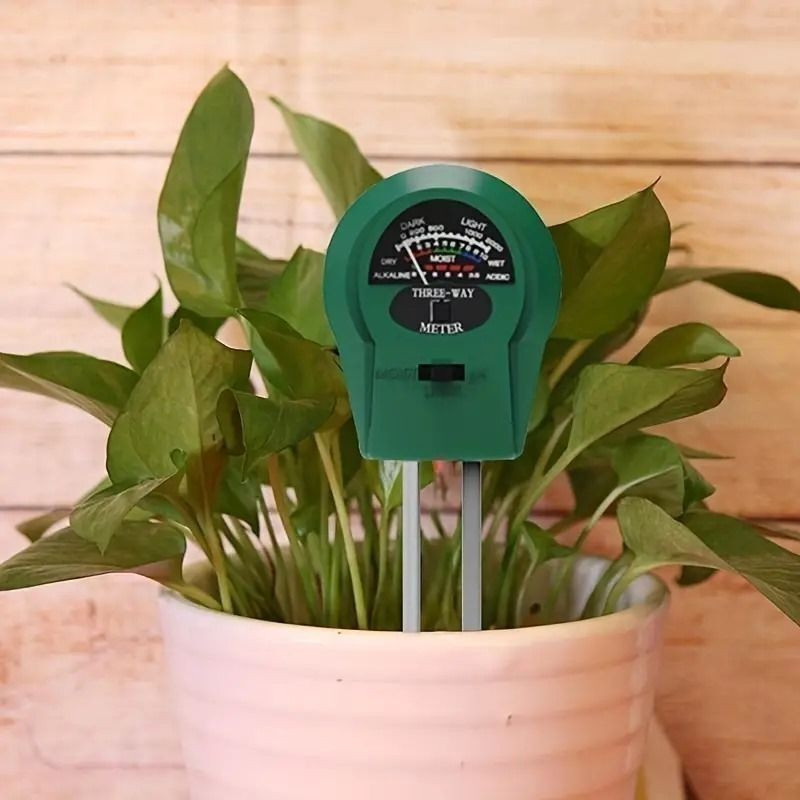 R-tek Soil Test Kit, 3-in-1 Soil Tester pH Moisture Meter Plant Moisture Meter Light, PH ( No Battery Required ) Pin-Type Digital Moisture Measurer(6 mm)