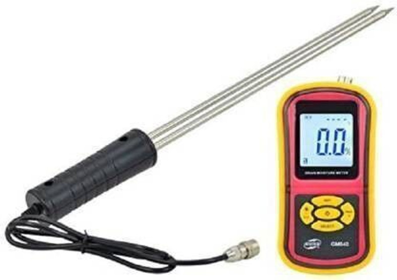 Real Instruments Digital Grain Moisture Meter with Measuring Probe LCD Hygrometer Humidity Tester Pin-Type Digital Moisture Measurer Pin-Type Digital Moisture Measurer(30 mm)