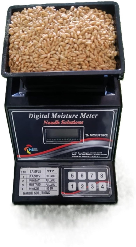 NAUDH Digital Moisture Meter for Wheat, with Clear Display Digital Moisture Meter for Wheat, with Clear Display All-in-One Digital Moisture Measurer(75 mm)