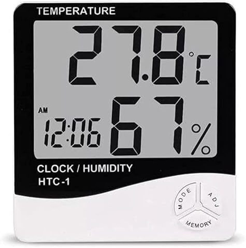 Afpin room temperature meter digital | indoor thermometer for room HTC-1 Humidity meter | room temperature meter for home|indoor thermometer All-in-One Digital Moisture Measurer(40 mm)