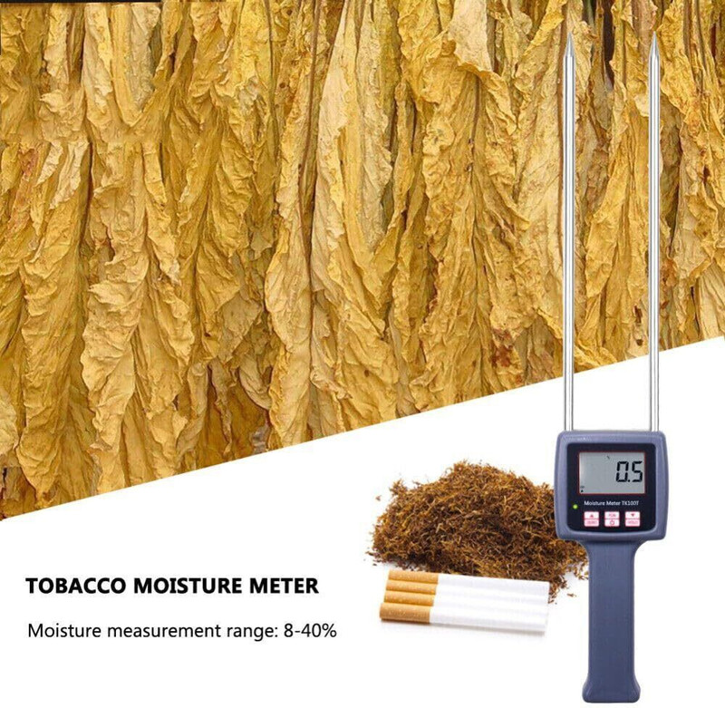 MxRady TK-100T Digital Tobacco Moisture Meter, Analyzer Tobacco Moisture Tester Digital Tobacco Moisture Meter Pin-Type Digital Moisture Measurer(300 mm)