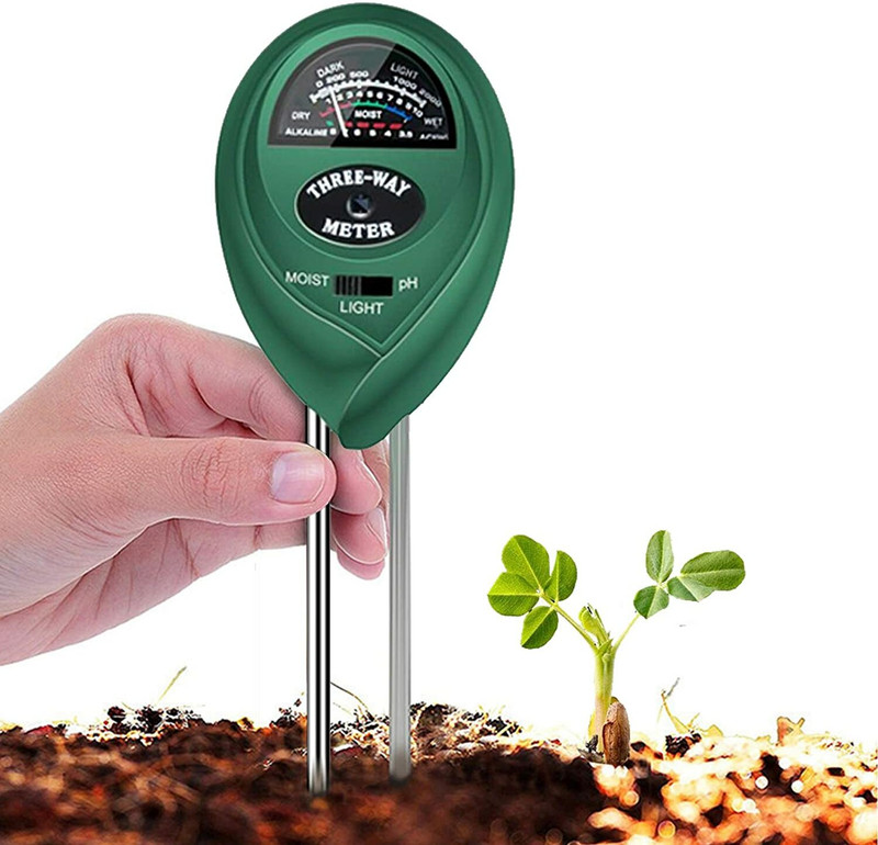 AJDK MART ph meter soil tester 3 in 1 Soil Moisture Light and PH/Acidity Meter Hydroponic Soil Test Kit All-in-One Analog Moisture Measurer(100 mm)