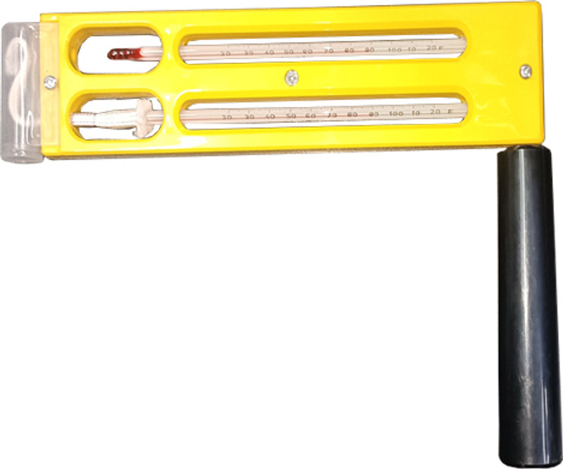 BHI Sling Psychrometer Thermometer Plastic Body Type centigrade Pinless Analog Moisture Measurer(0 mm)