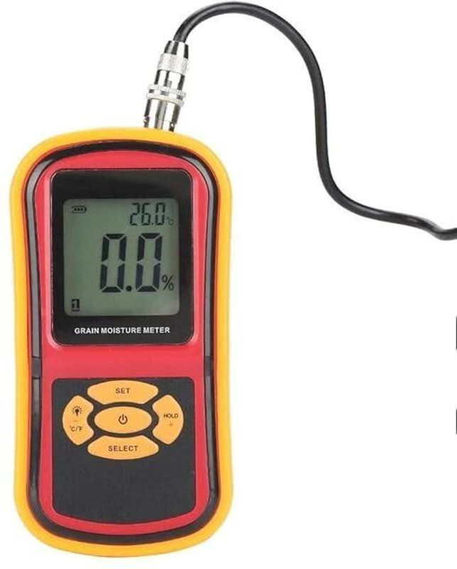 MxRady KERRO® Grain Moisture Meter with Measuring Probe & Digital Display GM640 Digital Grain Moisture Meter With Probe LCD Hygrometer Humidity Tester Pin-Type Digital Moisture Measurer(10 mm)