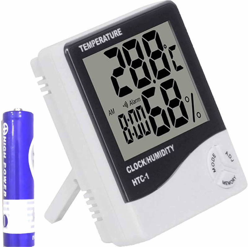 havenfort Best Quality Imported Humidity Meter Clock High Accuracy LCD Display Thermometer Hygrometer Indoor Temperature Humidity Meter Clock Digital Room Wall All-in-One Digital Moisture Measurer (40 mm) All-in-One Digital Moisture Measurer(40 mm)