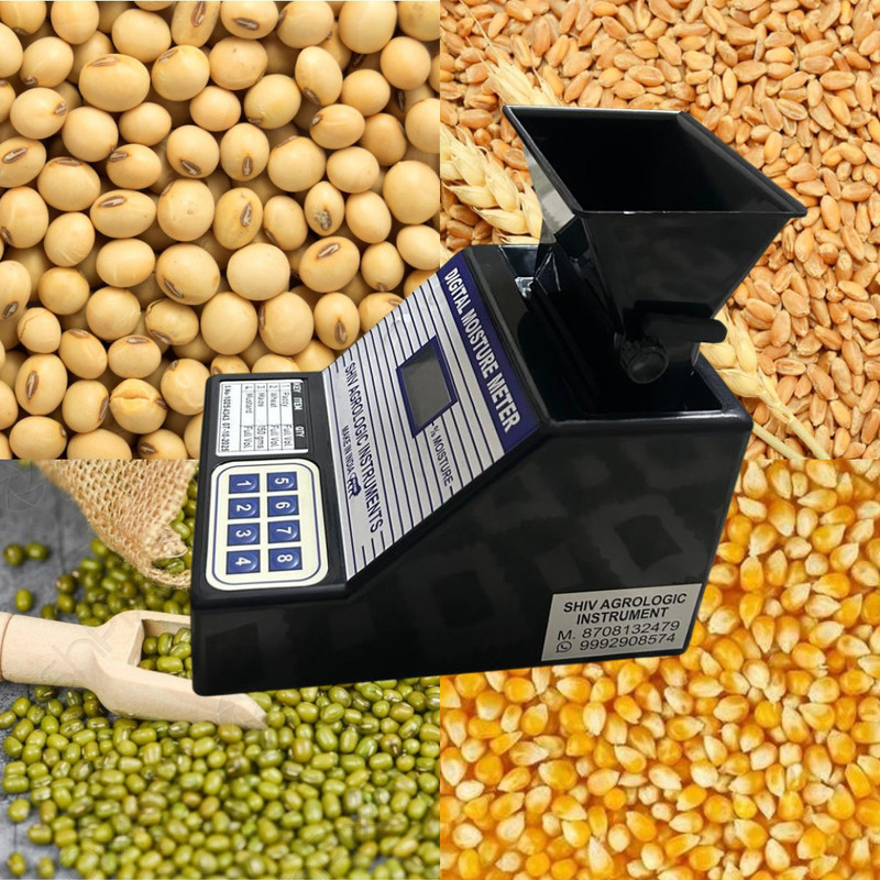shiv agrologic instruments Soyabean ,Wheat, Moong, Maize Grain soyabean, wheat, maize, mustard Pinless Digital Moisture Measurer(155 mm)