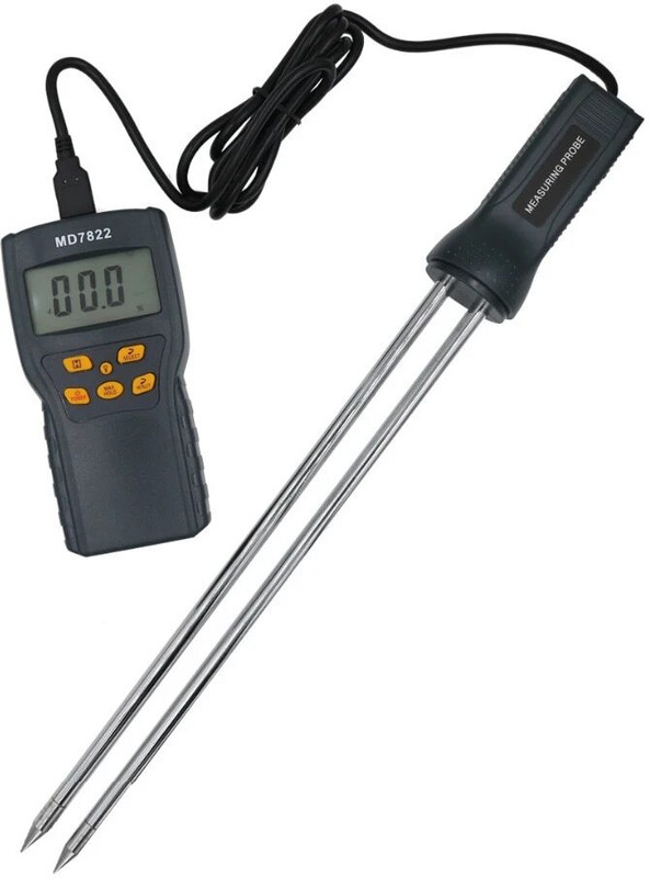 MCP Digital Grain Moisture Tester Measuring Probe Tester Humidity Wheat ,Corn, Rice MD-7822 Pin-Type Digital Moisture Measurer(300 mm)