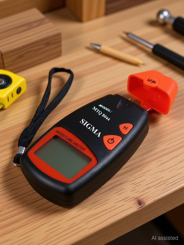 SIGMA LCD Wood Moisture Meter Detector 8044 Digital LCD Wood Moisture Meter Detector 8044 Pin-Type Digital Moisture Measurer(40 mm)