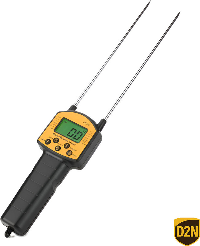 D2N Digital Grain Moisture Meter with 300mm pin probe for accurate moisture test 09 A991 Pin-Type Digital Moisture Measurer(300 mm)