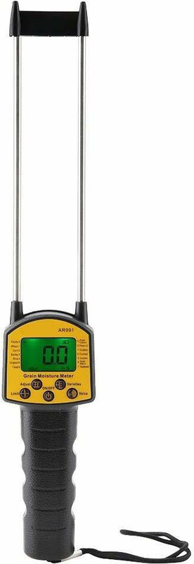 SMIC Smart Sensor AR991 Digital Grain Moisture Meter Use Corn,Wheat,Rice,Bean,Wheat Grain Moisture Meter Probe Humidity Tester moisture meter for paddy All-in-One Digital Moisture Measurer(300 mm)