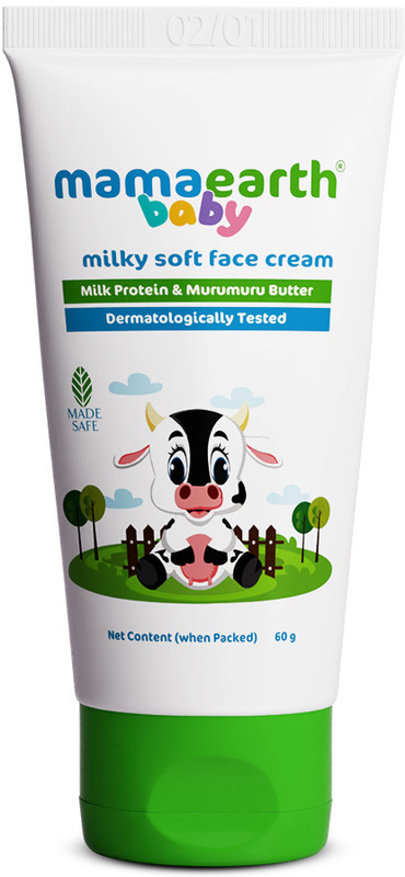 Mamaearth Milky Soft Face Cream With Murumuru Butter for Babies, 60 ml(60 g)