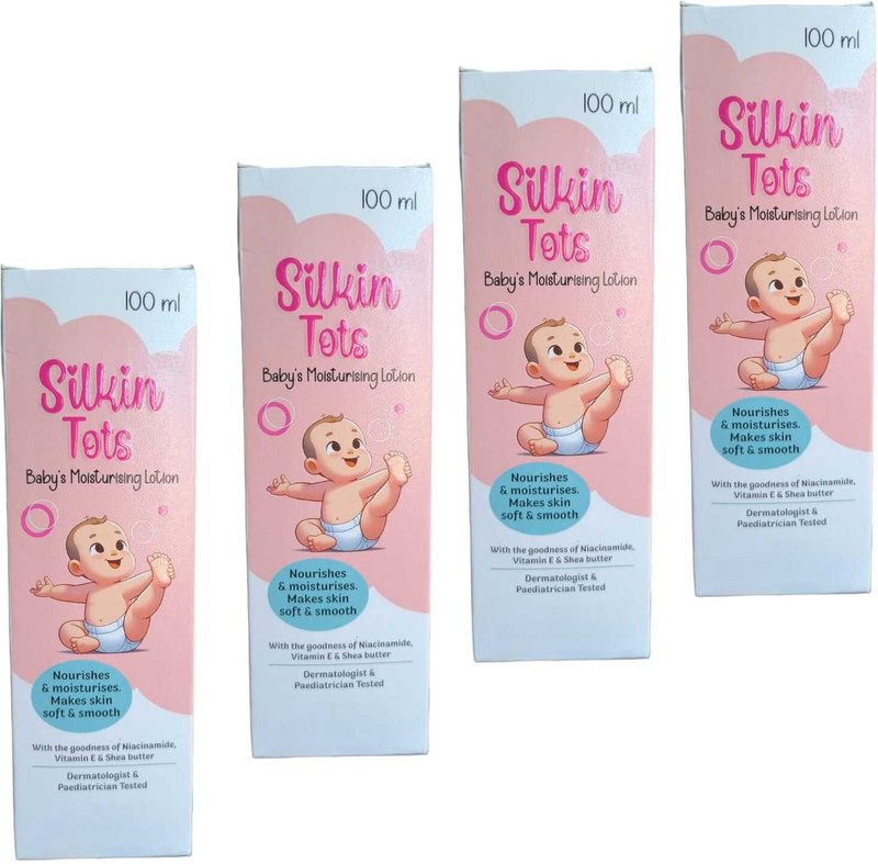 DOOMSDAY SILKIN TOTS BABY LOTION FOR MOSITURISING & ANTISEPTIC SKIN PACK OF 100ml X 4(400 ml)