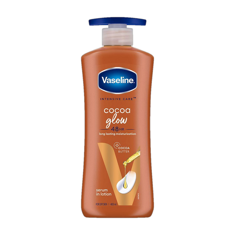 Vaseline Intensive Care Cocoa Glow Nourishing Body Serum in Lotion , For Dry Skin(400 ml)