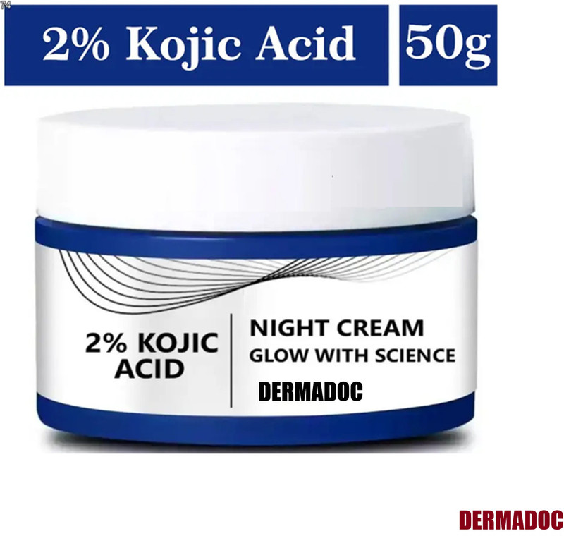 FLIXY 2% Kojic-Acid Night-Cream | Skin Brightening | Reduces Dark Spots(50 g)