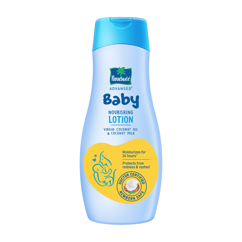 Parachute Advansed Baby Lotion for New Born Babies, Ph 5.5, 24Hr Moisturization, Doctor Certified(410 ml)