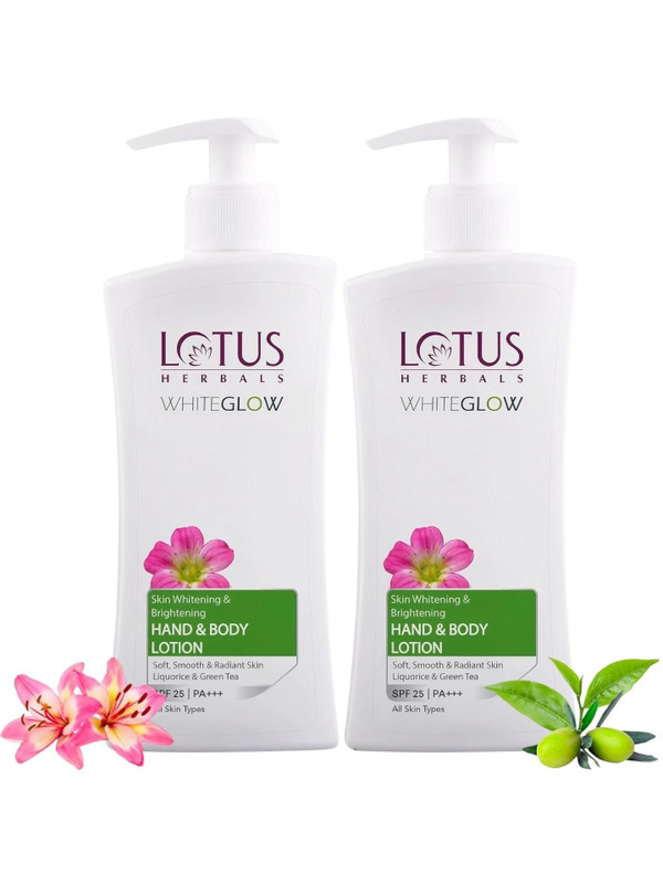LOTUS HERBALS Skin Whitening& Brightening Hand&Body Lotion SPF-25|PA++++(800 ml)