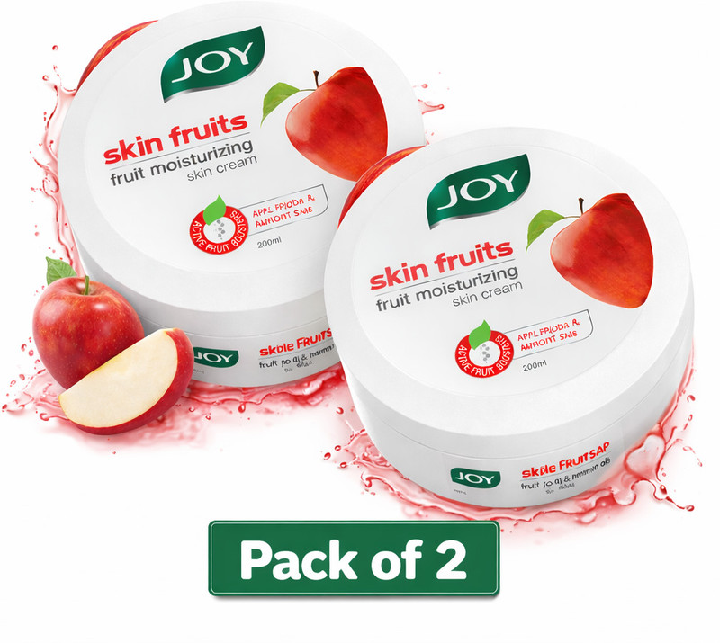 Joy Skin Fruits Fruit Moisturizing Skin Cream With Jojoba and Almond Oil, for all skin type(400 ml)
