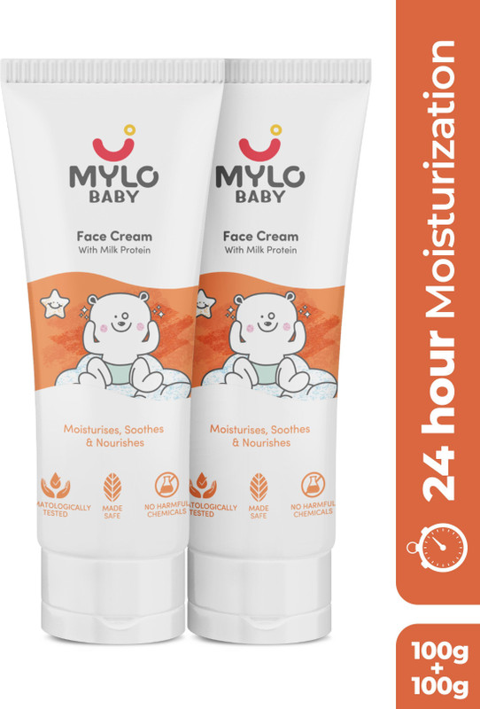 MYLO Baby Cream for Face | Dermatologically Tested | Soothes Skin Irritation(200 g)