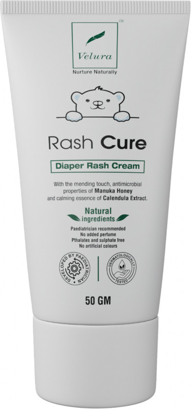 Velura Diaper Rash Cream with Natural Oils & Butter Baby Rash Cure Lotion(50 g)
