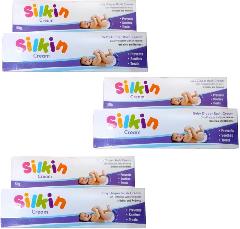DOOMSDAY SILKIN DIAPER RASH CREAM FOR BABIES SOFT & SMOOTH SKIN PACK OF 50g x 3(150 g)
