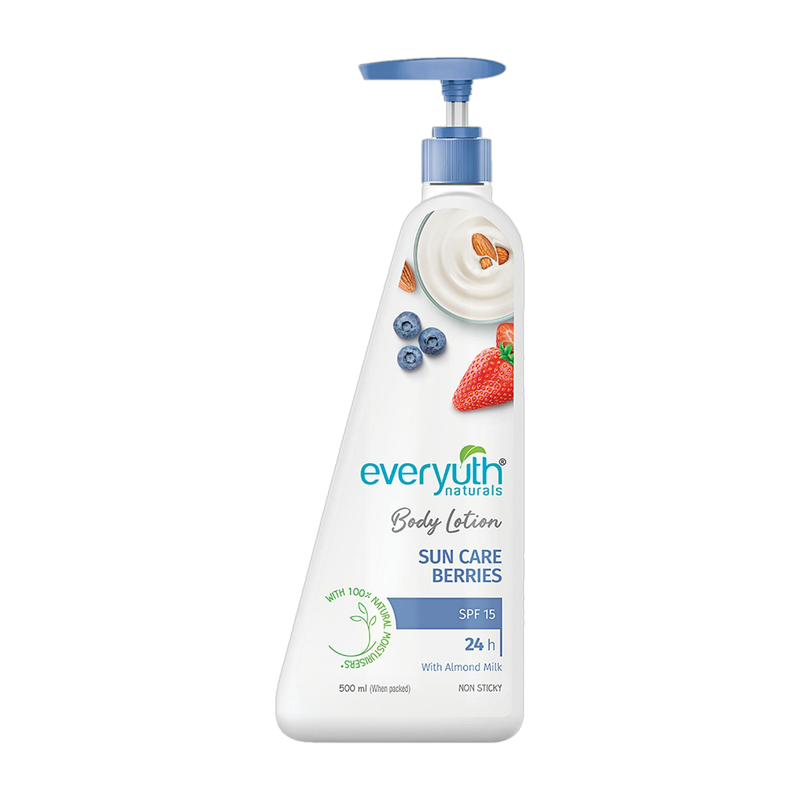 Everyuth Naturals Body Lotion with Sun Care BerriesSPF 15 24 hr Moisturization Non-sticky(500 ml)