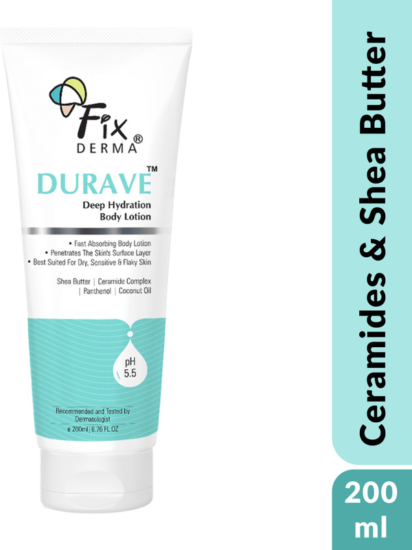 Fixderma Dewrav Deep Hydrating Body Lotion With Ceramide & Shea Butter For Women & Men(200 ml)