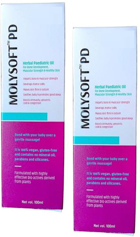Contimist Molysoft PD baby massege oil set of 2 (100ml*2)(200 ml)