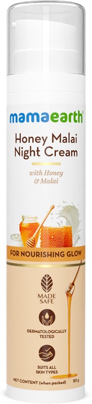 MamaEarth Honey Malai Night Cream with Honey & Malai for Nourishing Glow  (50 g)