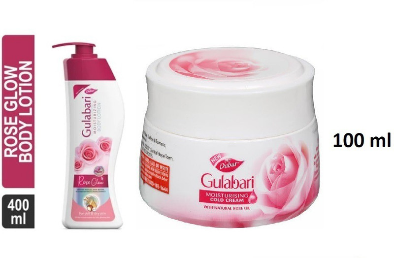 Dabur Gulabari Lotion 400ml with Gulabari Cold Cream 100ml(Pack) (550 ml)