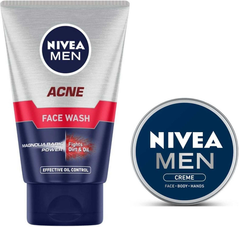 NIVEA Oil Control 100ml FW and Men creme 75ml(2 Items in the set)