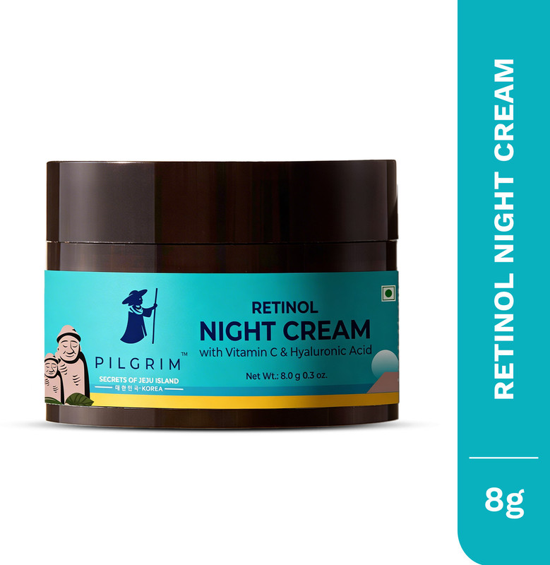 Pilgrim Retinol Night Cream with Vitamin C | Anti Ageing | For Wrinkles & Fine Lines(8 g)