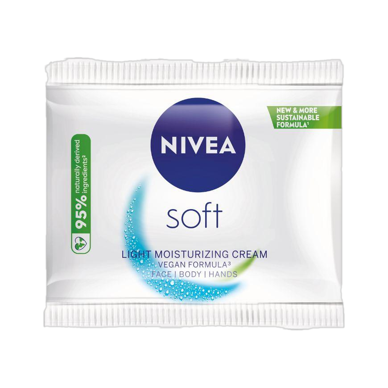 NIVEA Soft Light Moisturizer for Face, Hand & Body, Non-Sticky Cream with Vitamin E & Jojoba Oil(8 ml)