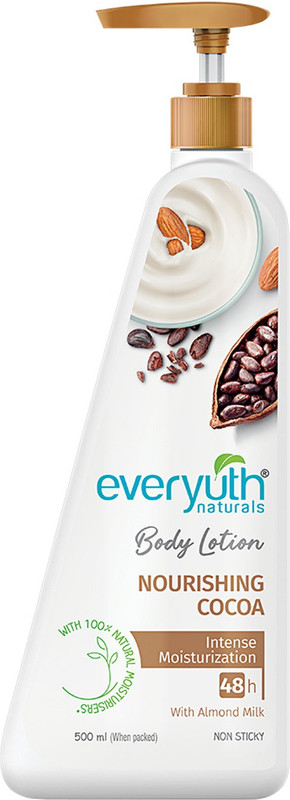 Everyuth Naturals Body Lotion Nourishing Cocoa 48 hr Moisturization|Long-lasting|Quick Absorbing(500 ml)