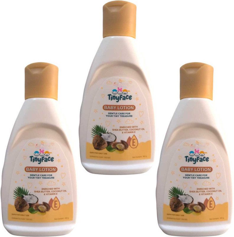 clowzac TINYFACE BABY BODY LOTION FOR BABY SOFTEN & SMOOTH SKIN PACK OF 100g x 3(300 g)